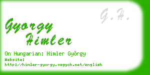 gyorgy himler business card